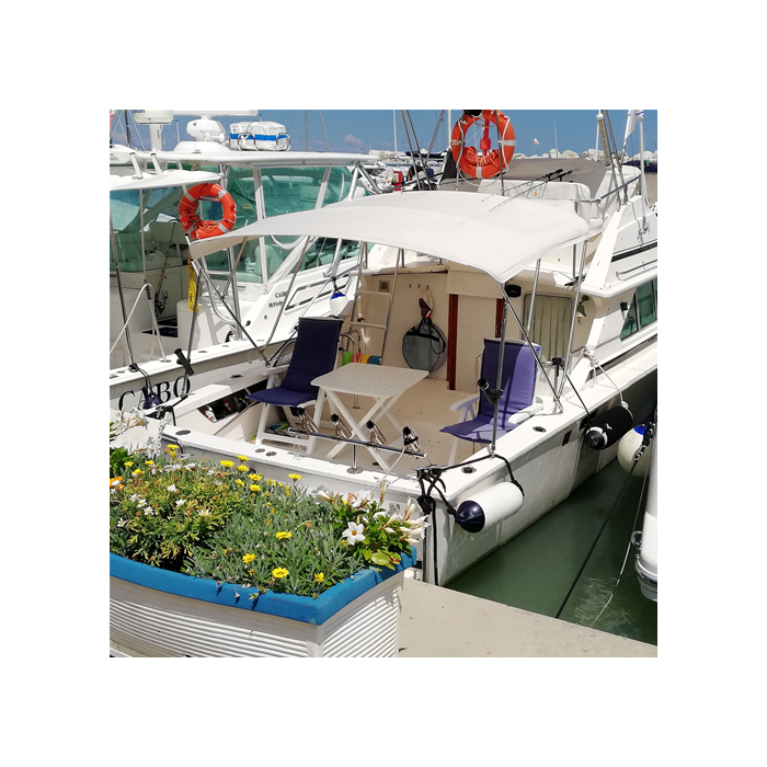 Bimini Top 3 arches for BERTRAM CARIBBEAN 28 - SST Ø 25mm