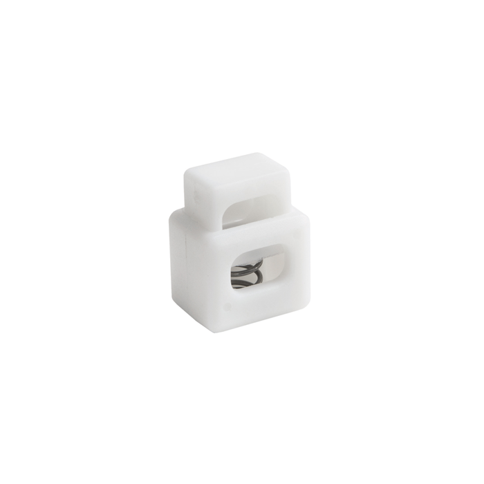 White nylon rope stopper