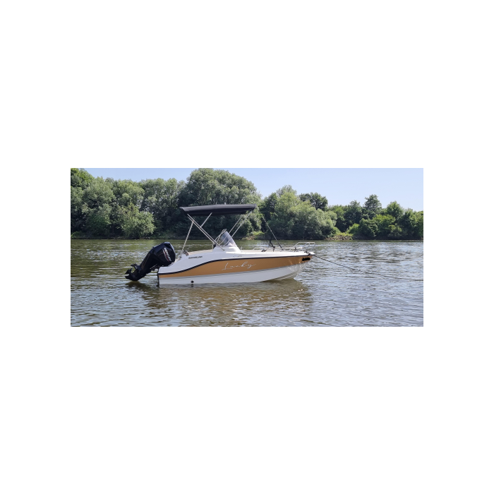 Toldo Bimini 3 arcos de acero Ø 22mm para QUICKSILVER Activ 455 Open