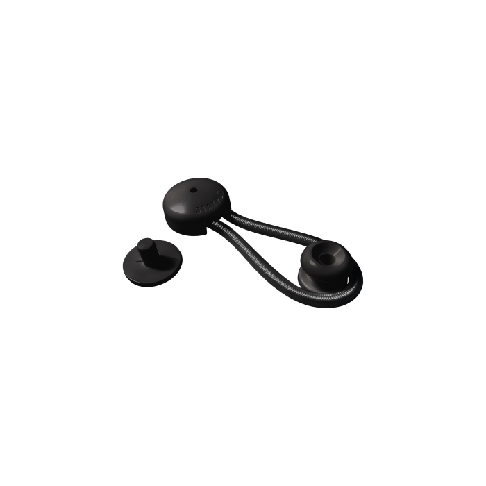 Elastic hook + button - Black