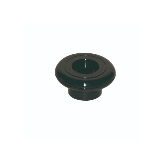 Round black nylon button