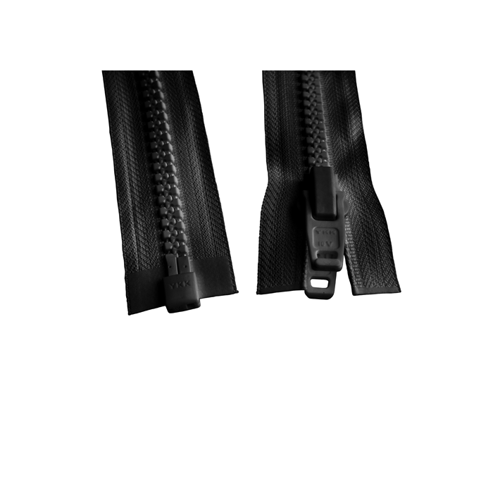 Black divisible die-cast YKK zipper, chain 10mm