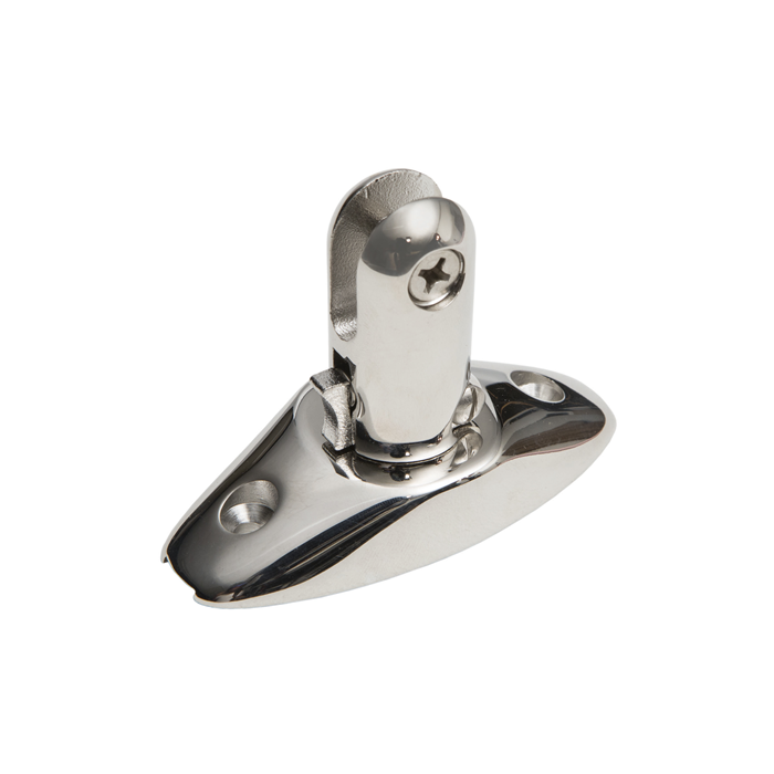 Stainless steel deck hinge with snap hooking system