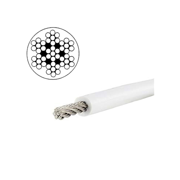 Cable de andariveles de acero inoxidable cubierto de PVC - Ø 4/6