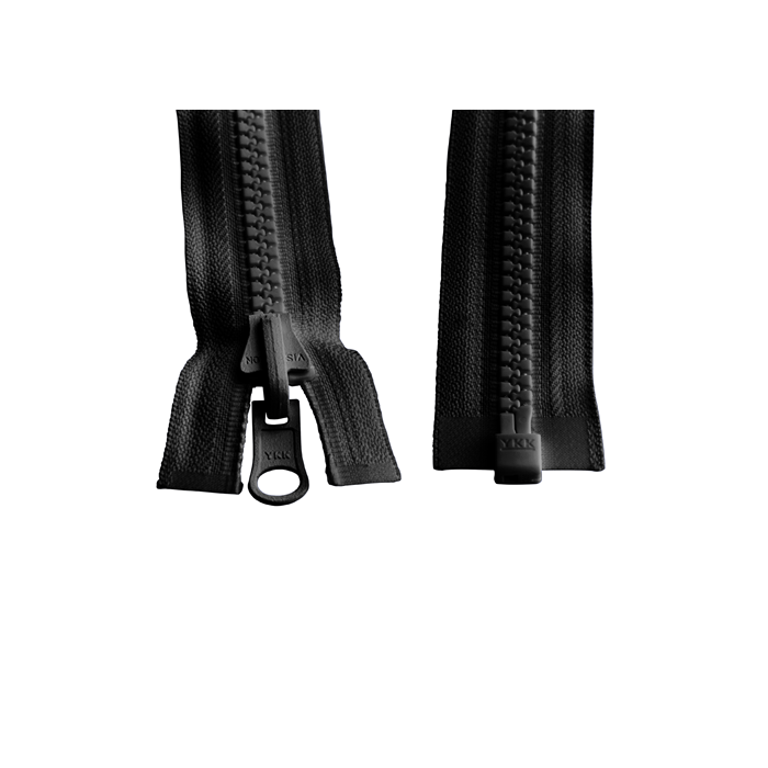 YKK teilbares Reißverschluss, Kette 8mm, schwarz