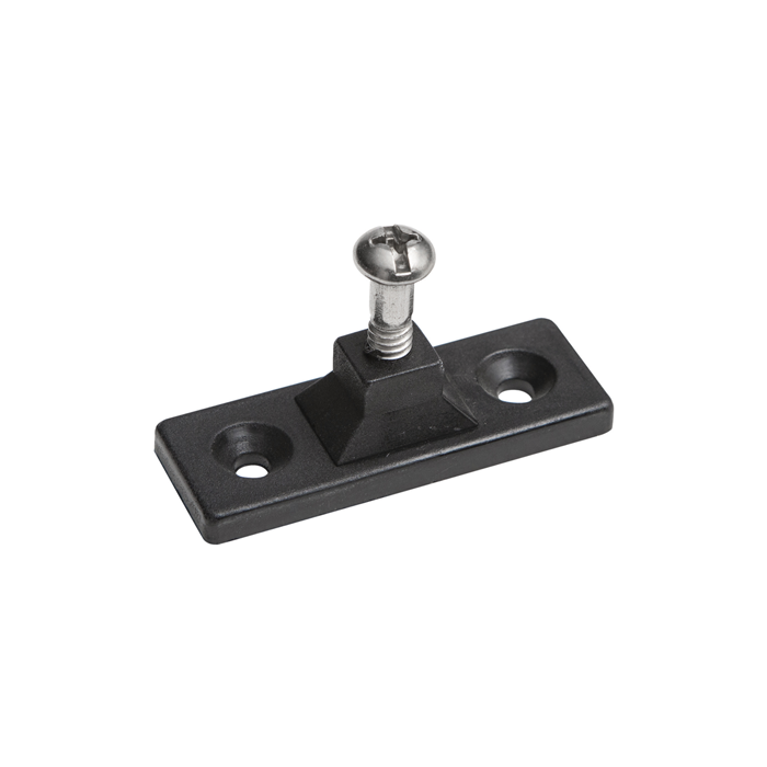Black nylon bulkhead mount deck hinge