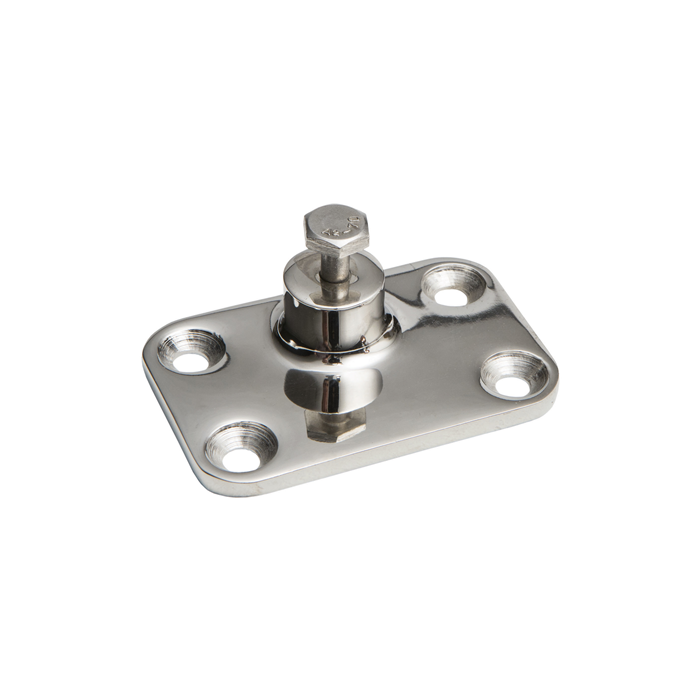 Stainless steel bulkhead mount deck hinge