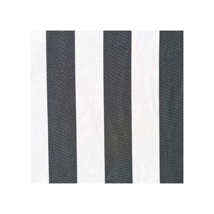 Rouleau de 3 mètres - tissu acrylique rayé pour coussins extérieurs - gris foncé