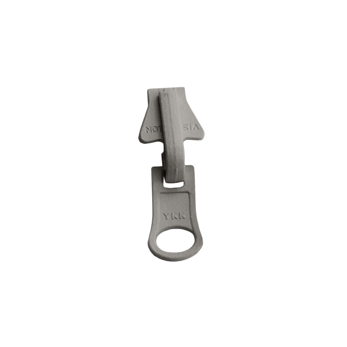 Cursor gris para cremallera continua YKK, malla 8mm