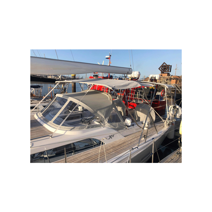 Toldo Bimini 3 arcos para X-YACHTS 43 - Acero inoxidable Ø30mm