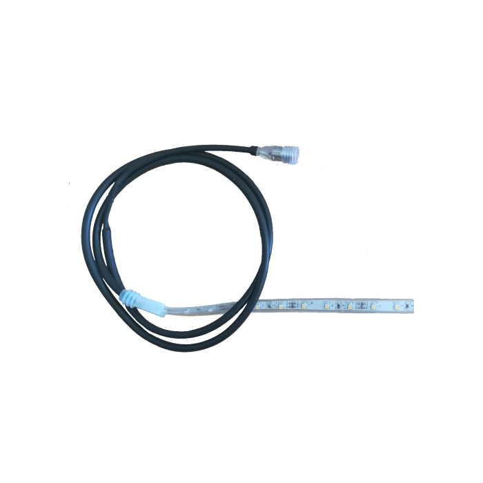 1,0 m STRIP led impermeable, luz fría + 1 m cable y conector IP hembra