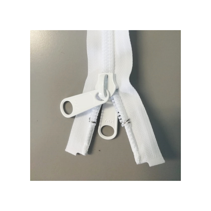 Cremallera divisible blanca en espiral malla 10mm