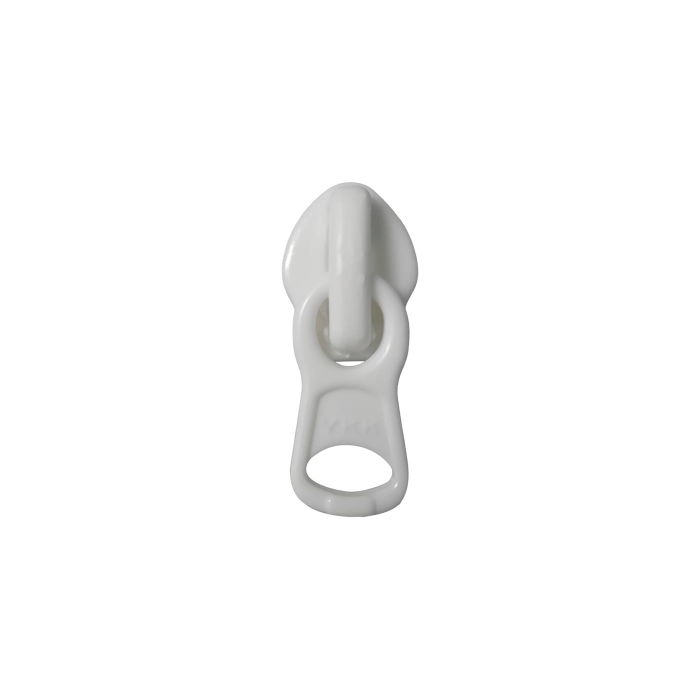 White 5mm spiral YKK zipper slider