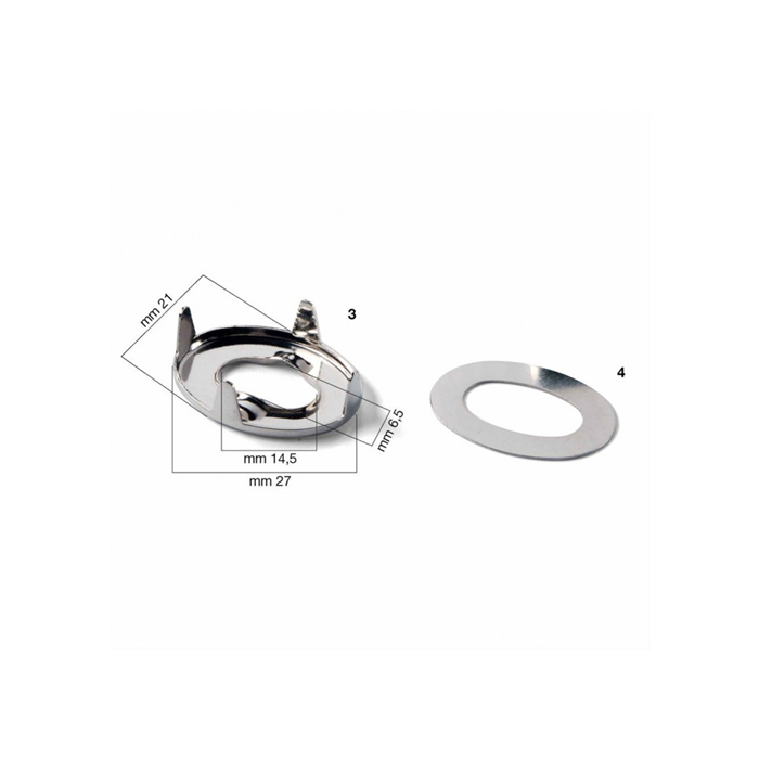 Grommet + back plate for turn buttons