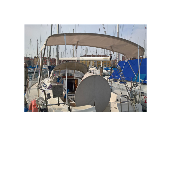 Toldo Bimini con 2 arcos de Ø 25mm para ELAN 333