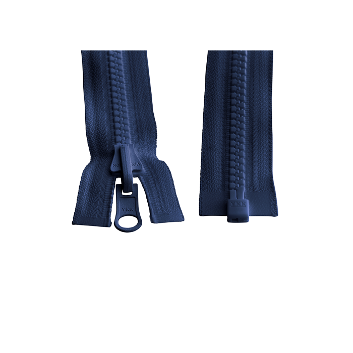 Blue divisible die-cast YKK zipper, chain 8mm