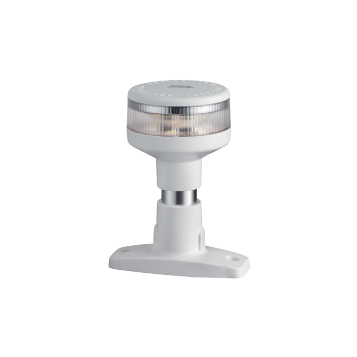 Luz de navegación fondeo 360° con surgente luminosa LED en plástico blanco