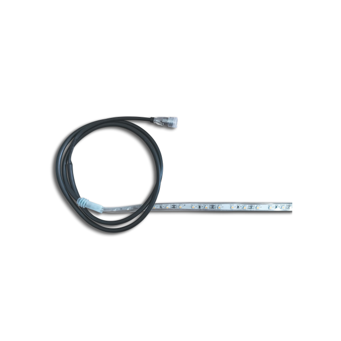 1,0 m STRIP led impermeable, luz cálida + 1 m cable y conector IP hembra
