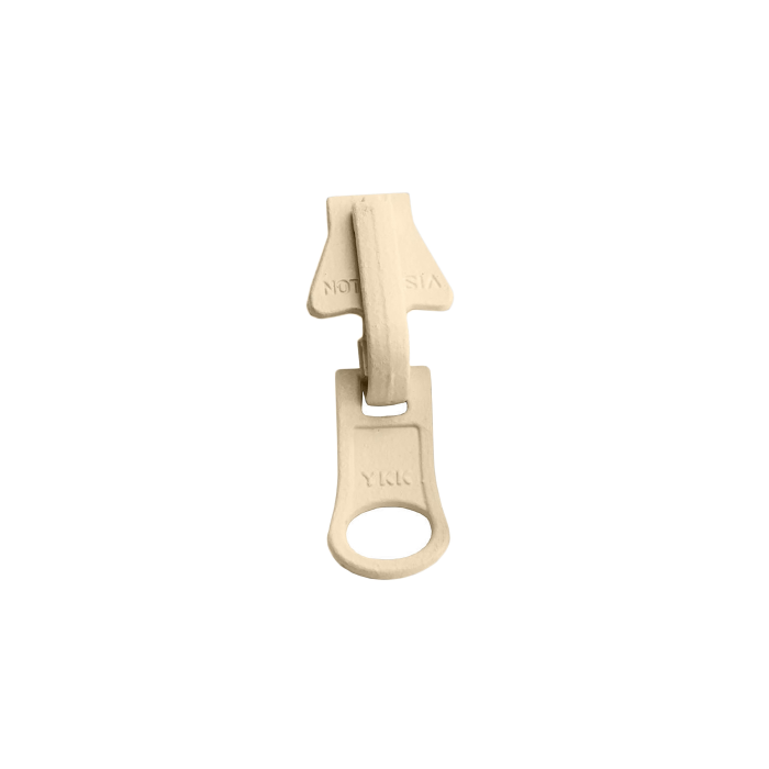 Cursor beige para cremallera continua YKK, malla 8mm
