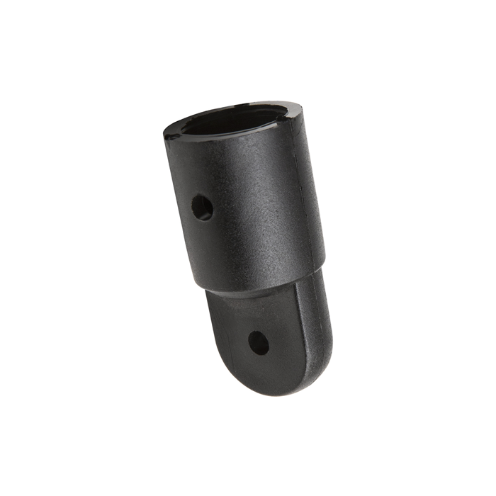 Endkappe aus schwarzem Nylon für Rohr Ø20mm