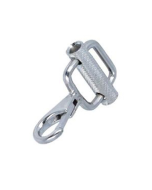 Stainless steel strap latch with snap-hook and brake