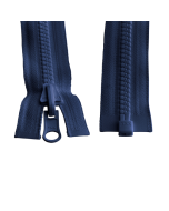Blue YKK divisible die-cast zipper, chain 8mm