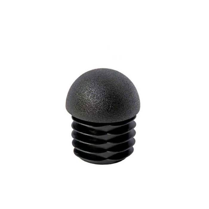Pack of 10 black plastic end caps for Ø22 tube