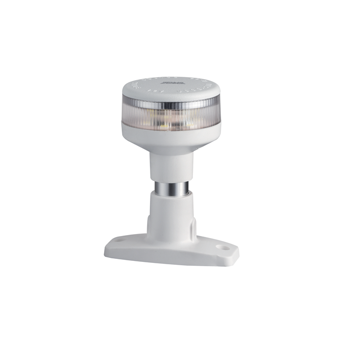 360° white plastic mooring light with LED light source