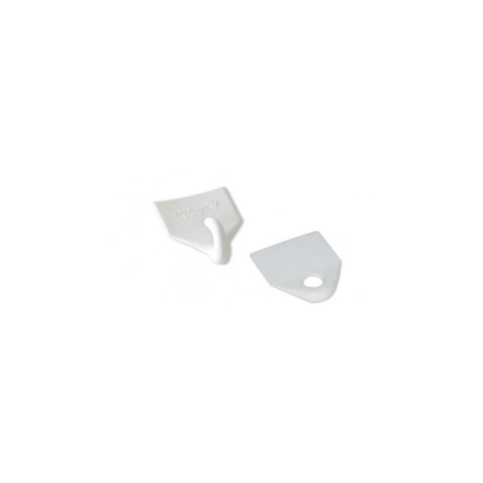 Pack of 10 white nylon hooks and 10 eyelets for covers