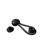Elastic hook + button - Black