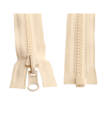 Cremallera divisible YKK divisible beige malla 8mm