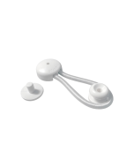 Elastic hook + button - White