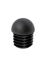 Pack  of 10 black plastic end caps for Ø20tube