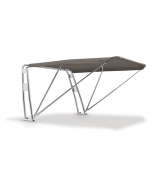 Boat roll bar with FRONT SUPERIOR Bimini Top