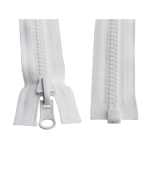Cremallera divisible YKK divisible blanca malla 8mm