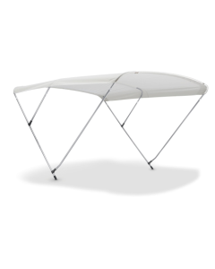 SINGLE PIECE Bimini Top SPORT 3 arches - Ø20mm stainless steel - Height 140cm (55") - Width 200cm (79") - White