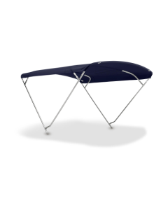 SINGLE PIECE Bimini Top ROYAL 4 arches - stainless steel Ø25mm - (Height 140cm 55" - Width 230cm 91" - Captain Navy)