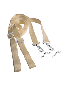 Pair of beige cord straps - 25mm