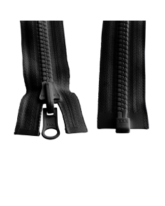 Black divisible die-cast YKK zipper, chain 8