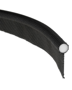Schwarzes Profil aus PVC für Schiene