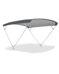 SINGLE PIECE Bimini Top SPORT PLUS 4 arches - stainless steel Ø20mm LATERAL EXTENSION INCLUDED- (Height 140cm 55" - Width 200cm 79" - Dark Grey)