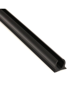 Schwarze Schiene aus PVC - Stange von 2,3m