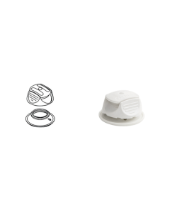 PERFIX® head + male snap fastener for fabrics - White