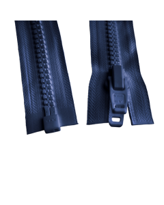 Blue YKK divisible die-cast zipper, chain 10mm