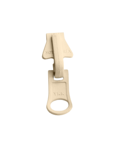 Beige slider for YKK 8mm coil chain zipper