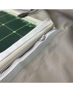 Application solar panel with zipper