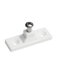 White nylon bulkhead mount deck hinge