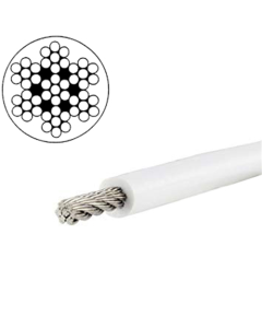 Cable de andariveles de acero inoxidable cubierto de PVC - Ø 4/6
