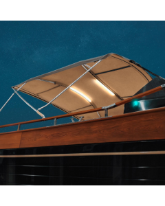 Aplicación de LED impermeable en toldo Bimini