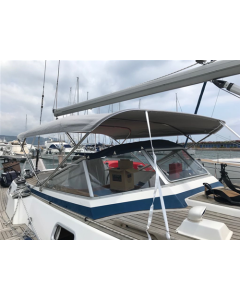 Stainless steel Bimini Top, 4 arches for HALLBERG RASSY 43 MK1